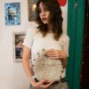 White beaded bag