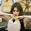 White beaded bag