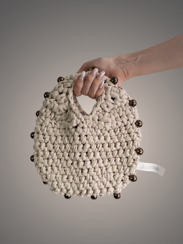 White beaded bag