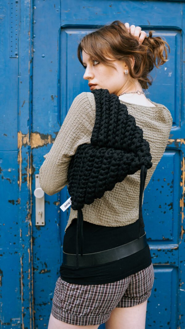 Black triangle bag