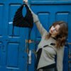 Black triangle bag