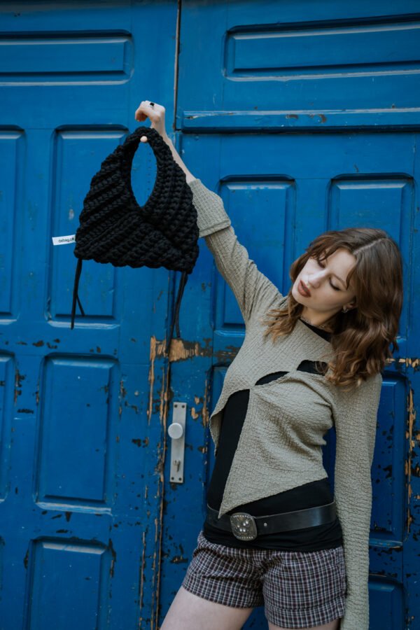 Black triangle bag