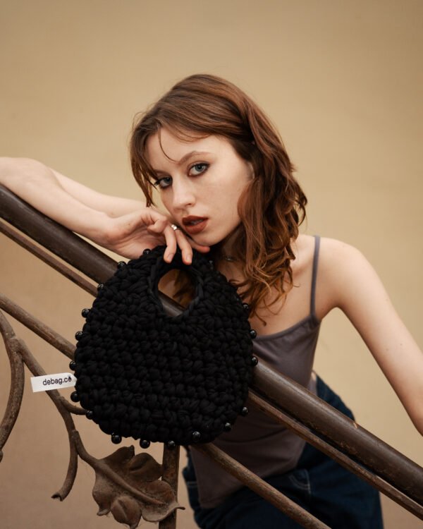Black beaded bag