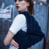 Navy triangle bag