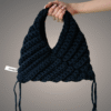 Navy triangle bag