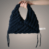Navy triangle bag