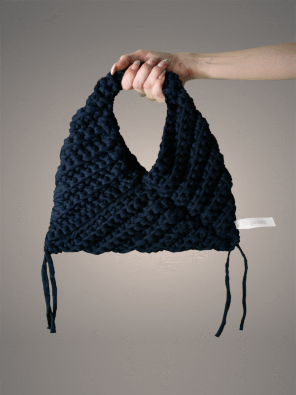 Navy triangle bag